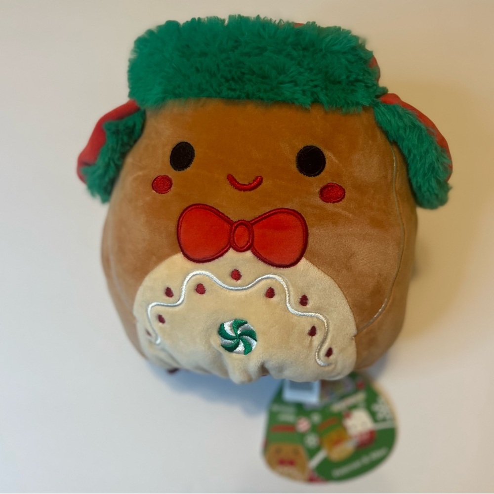 Squishmallows Flip a mallows gingerbread and milk plush NWT